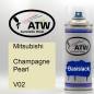 Preview: Mitsubishi, Champagne Pearl, V02: 400ml Sprühdose, von ATW Autoteile West.